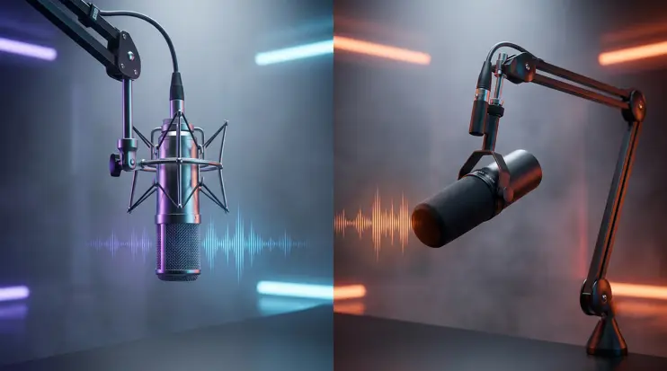 condenser microphone vs dynamic microphone