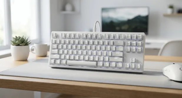 white gaming keyboard​