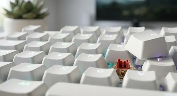white gaming keyboard​